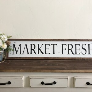 Market Fresh Sign | Farmhouse Kitchen | Shabby Chic | Fixer Upper Style