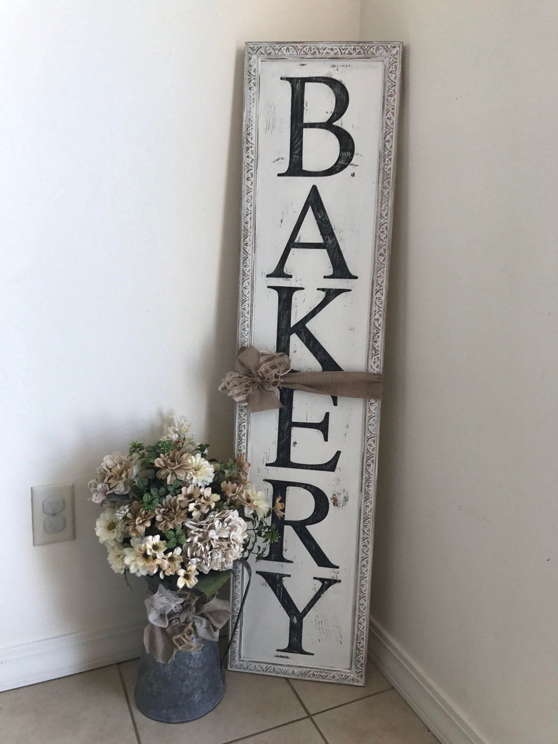 Bakery Sign Vertical Sign Fixer Upper Shabby Chic Farmhouse Kitchen - Etsy