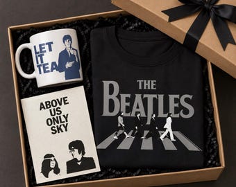 Beatles Gift Box: Abbey Road Tee, Let It Tea Mug, Yoko Ono Art Print