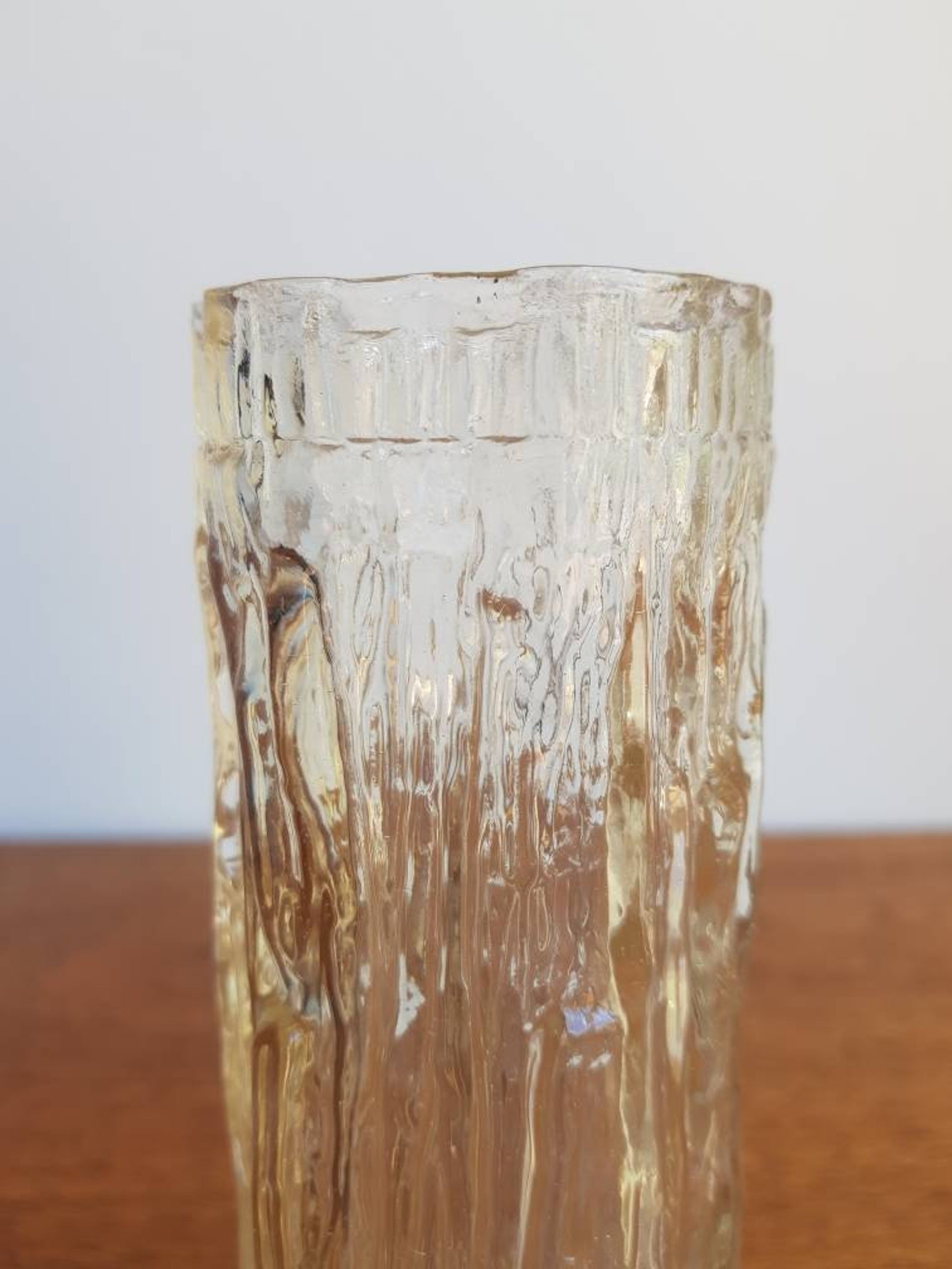 Retro Ravenhead Tree Bark Glass Vase 1960's Etsy España