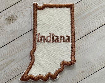Indiana State Embroidered Iron On Patch