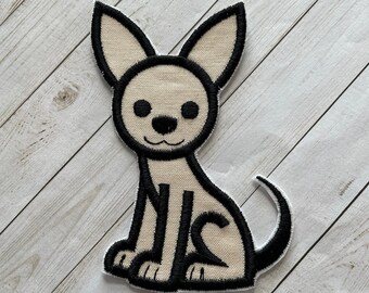 Chihuahua Dog Patch, Chi Patch, Dog Patch, Dog Applique, Chihuahua Applique, Embroidered Dog, Embroidered Chihuahua, Dog