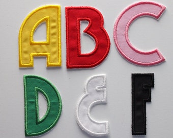 2 Inch Alphabet, Iron On Letters, Chicago Font, ABC Iron On Letters, Embroidered Letters, Alphabet Design, Glue On Alphabet Letters