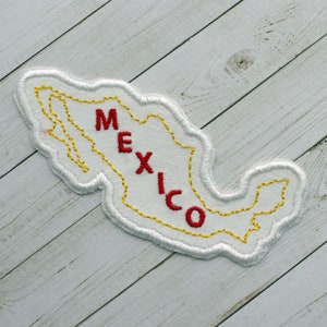 Mexico Iron On Patch, Embroidered Applique