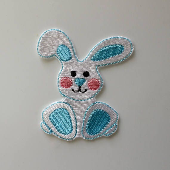 Bunny Rabbit Custom Iron-on Patch With Name Personalized Free