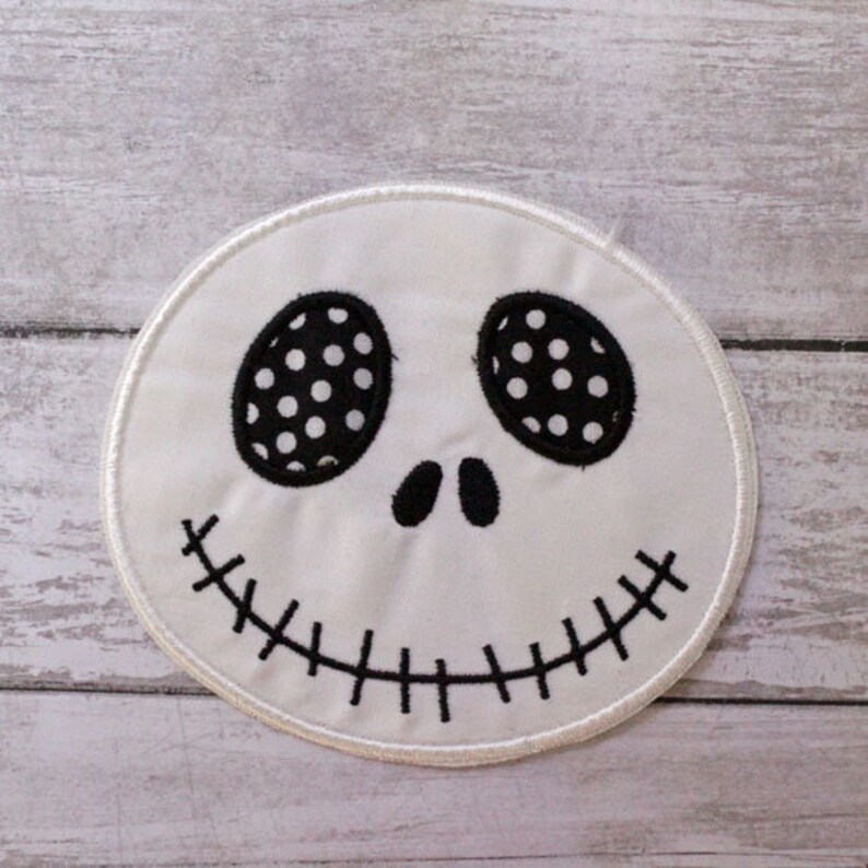 Jack Skeleton Applique Iron On Patch Halloween Patch Skeleton Patch Halloween Applique Embroidered Skeleton Jack Skeleton Patch