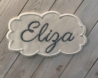 Cursive Iron On Name Patch: Personalized Embroidery Appliqué