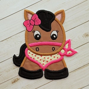 Pony Iron On Patch, Horse Iron On Patch, Cute Pony Girl Patch, Embroidered Horse, Patches, Pony Applique Patch, Girl Horse Iron On Patch
