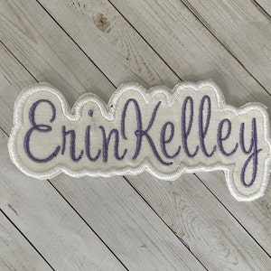 Personalized Name Patch, Two Names Tag, Embroidered Name Patch, Large Name Patch, Iron On Name Patch, Name Patch, Embroidered Iron On