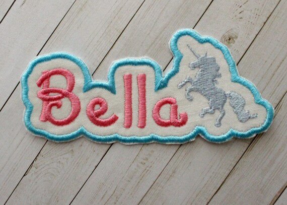 Unicorn Name Patch Personalized Applique Patch Iron on patch