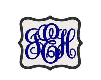Embroidered Monogram Patch: Personalized Iron On Applique