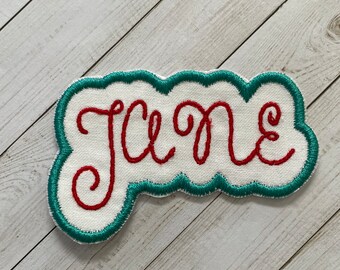 Personal Name Patch, Iron On Tag, Quilt Applique, Patch with Name, Fabric Patch, Name Applique, Embroidered Name