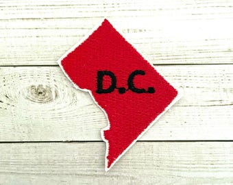 Embroidered Washington D.C. State Patch: Iron-On Applique