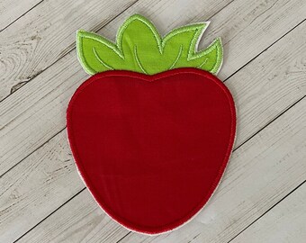 Cute Strawberry Iron-On Patch - 2 Inch Embroidered Applique For DIY Crafts, Jackets, Hats, Backpacks