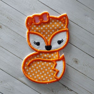 Fox Iron On Patch, Fox Applique, Embroidered Fox, Iron On Patch, Applique Patch, Embroidered Patch,  Sewn On Patch, Fox Girl, Iron On Fox