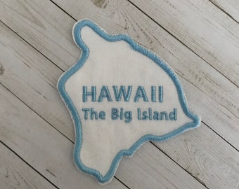 Hawaii 'Big Island' Iron-On Embroidery Patch