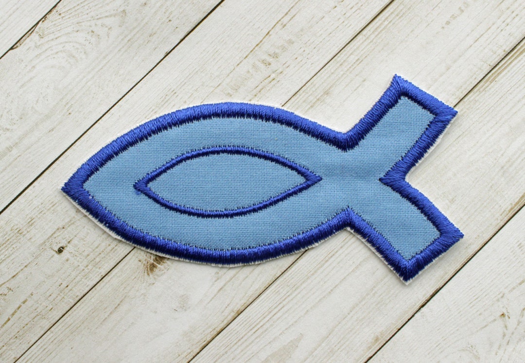Jesus Fish Patch, Jesus Fish Embroidery Patch, Jesus Fish Applique ...