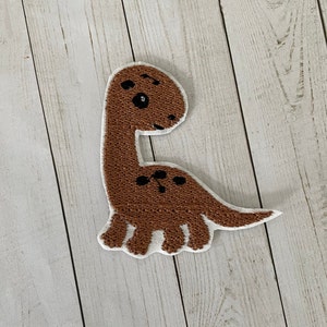 2 Inch Dinosaur Iron On Patch, Embroidered Dinosaur Applique