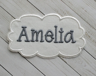 Personalized Iron On Name Patch: Embroidered Appliqué Label