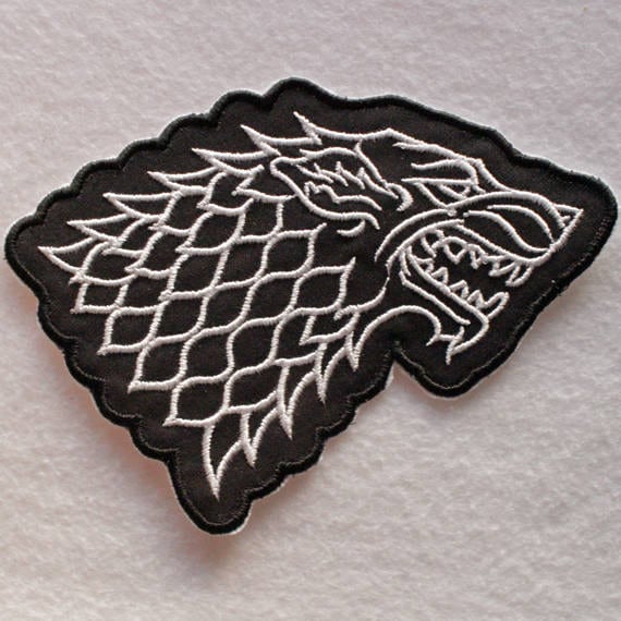 Game of Thrones Stark Direwolf Embroidered Cloth Iron On Patch