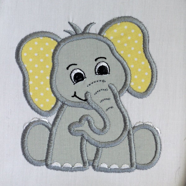 Yellow Elephant Patch, Elephant Applique, Embroidered Elephant, Iron On Patch, Applique Patch, Embroidered Elephant Patch, Baby Elephant