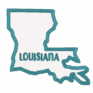 Louisiana State Patch, Louisiana State Applique, Embroidered Louisiana, Iron On Patch, Applique Patch, Embroidered State Patch, State Patch