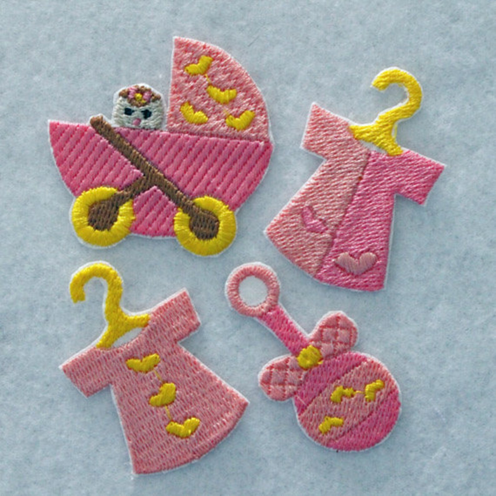 Small Baby Embroidery Patches Set of Four Patches 2 Inch Etsy