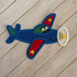 Airplane Patch, Airplane Applique, Embroidered Airplane, Iron On Patch, Applique Patch, Airplane Iron On Patch