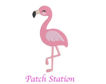 Flamingo Patch,Flamingo Applique, Embroidered Flamingo, Iron On Patch, Applique Patch, Embroidered Patch