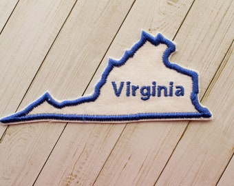 Virginia Iron On Patch: Embroidered State Applique