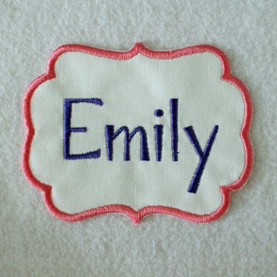 Iron On Name Patch Personalized Name Patch Fabric Patch Etsy
