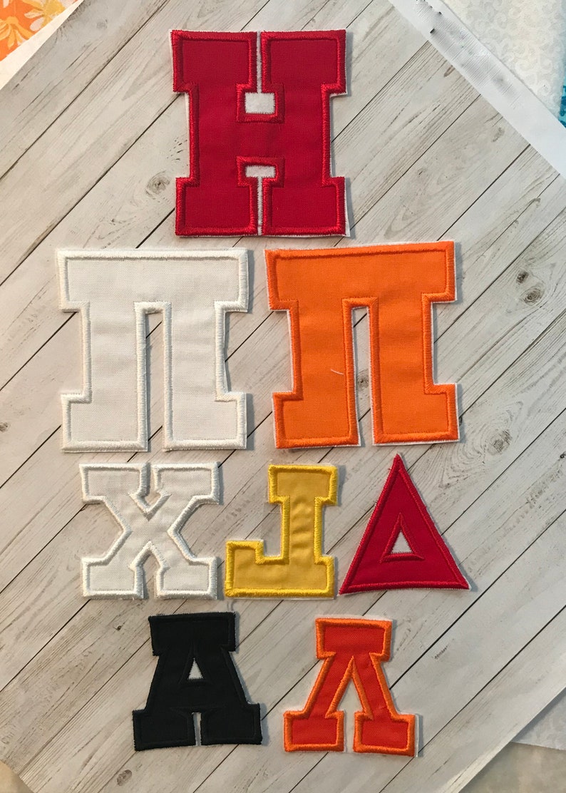 Assorted Greek Fabric Letters Iron on Patches 2 and 3 Inch Etsy