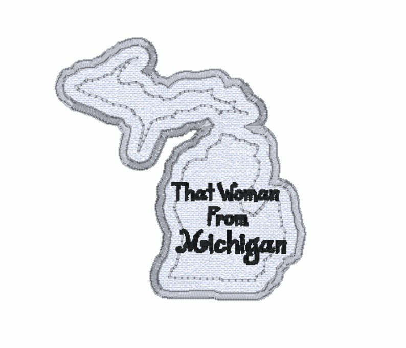 That Woman From Michigan Iron on Patch Michigan Patch Etsy