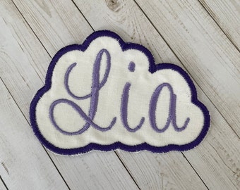 Personalized Embroidered Name Patch: Iron-On Applique