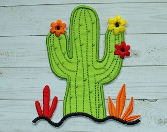 Cactus Embroidered Iron On Patch Applique