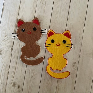 Cat Embroidered Iron On Patch