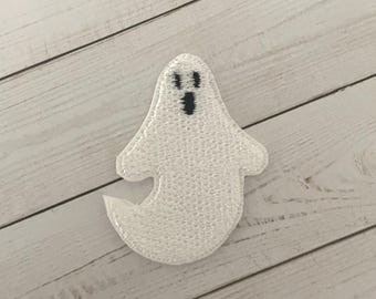 Embroidered Halloween Ghost Iron On Patch - Spooky Applique