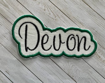 Iron On Name Patch, Personalized Name, Patch Name, Sew on Patch, Embroidered Personalized Patch