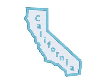 Embroidered California State Patch: Iron-On Applique (2 7/8" x 3 1/2")
