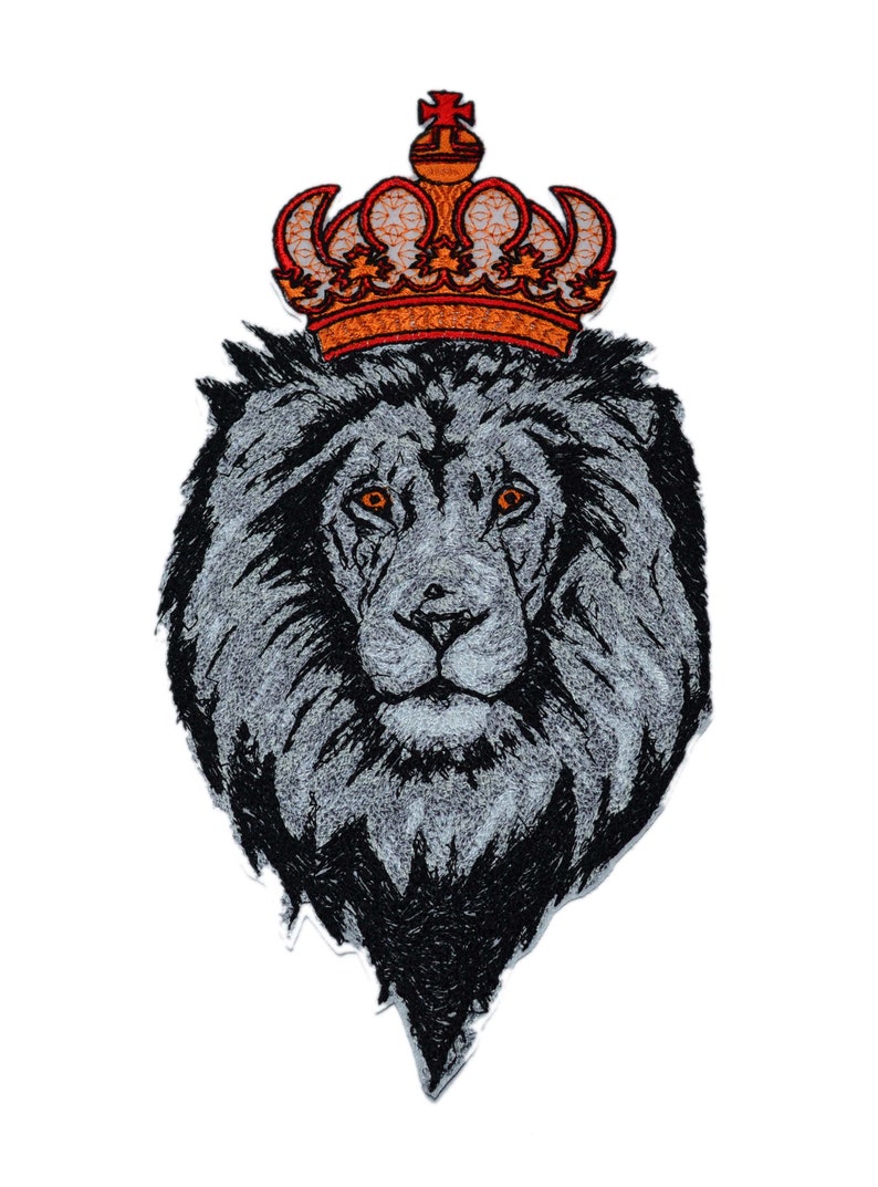 Big Embroidered Lion Patch Lion Patches Iron on Patch Etsy