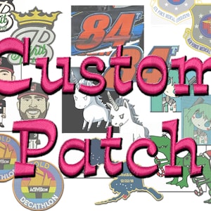 Custom patch, Any patch Embroidered patch, Personalize embroidery patch, Custom Name Patch, Iron on patch, Custom Patch Design, Back patch image 1