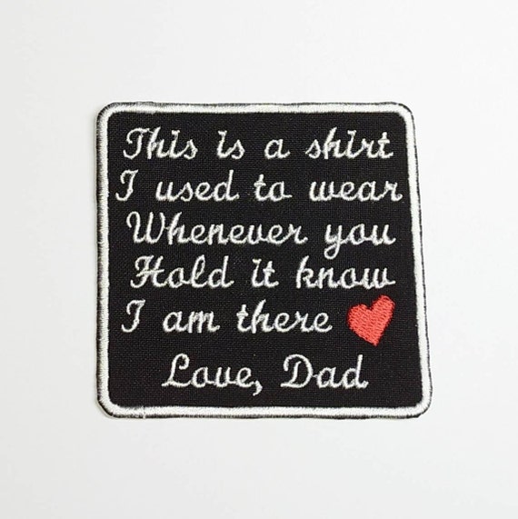Embroidered Memory Patch Personalized Iron on Memory Patch Etsy