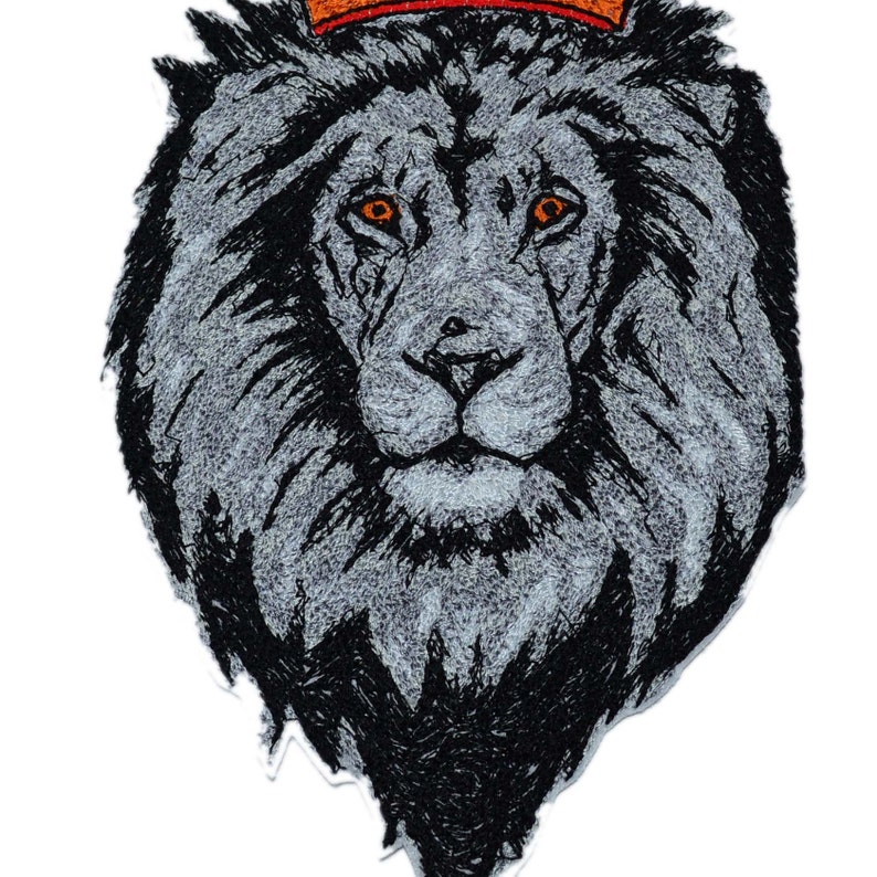 Big Embroidered Lion Patch Lion Patches Iron on Patch Etsy