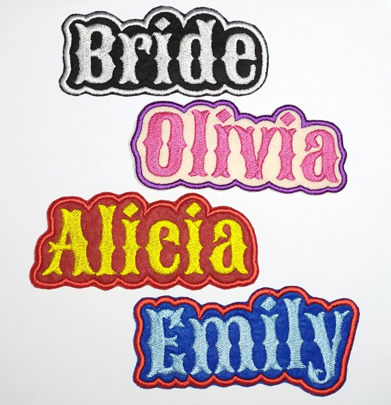 Custom Name Patch Personalized Name Patch Embroidered Iron Etsy UK