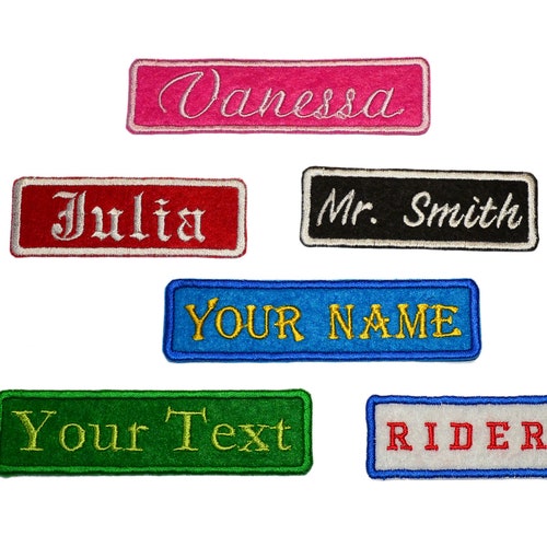 Custom Name Patch Personalized Name Patch Iron on Name Etsy