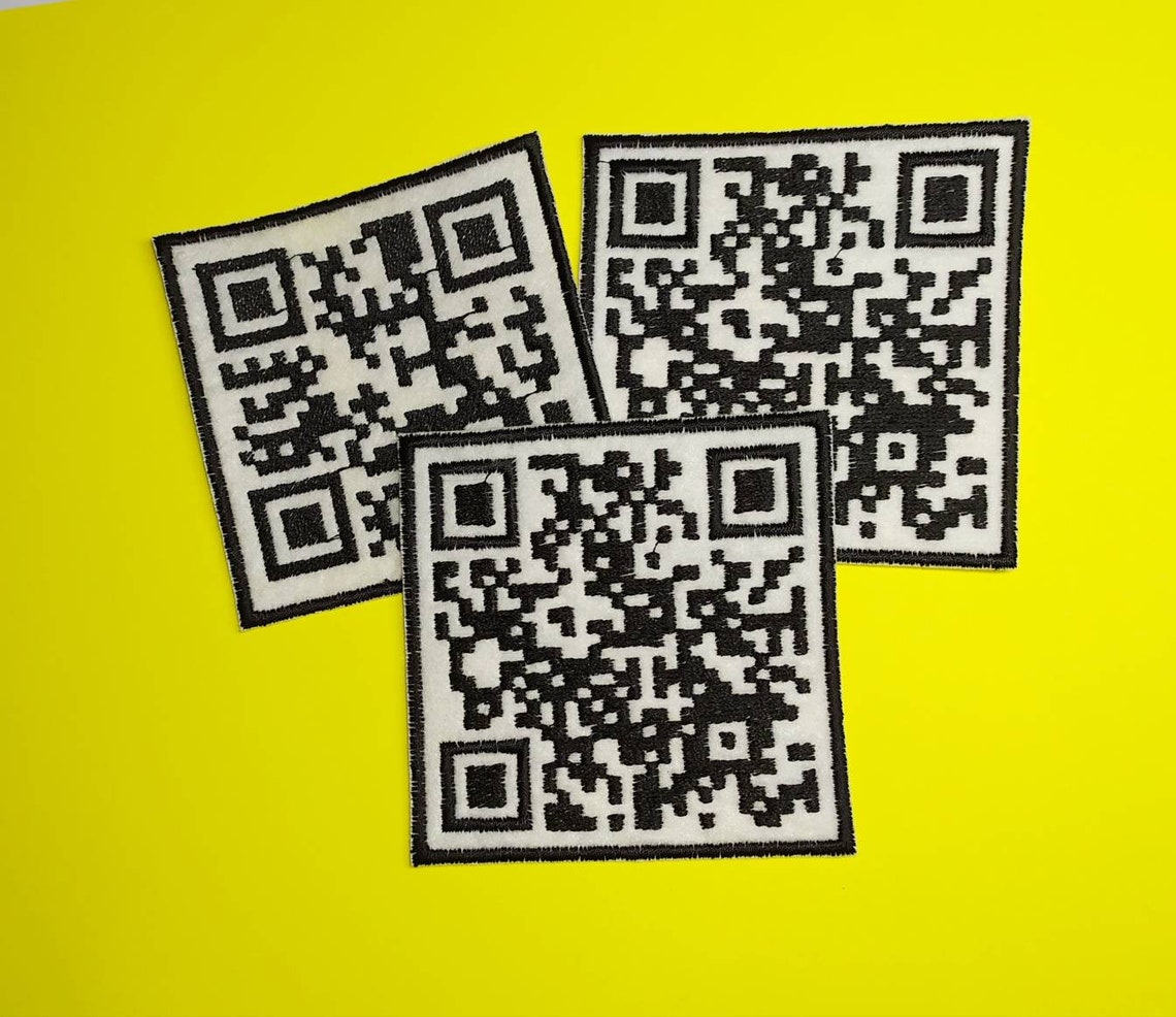 Personalized Custom Embroidered QR Code Patch Your own Etsy