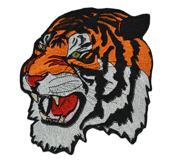 Tiger Patch Embroidered Patch Iron on Patch Large Patch Bag Etsy