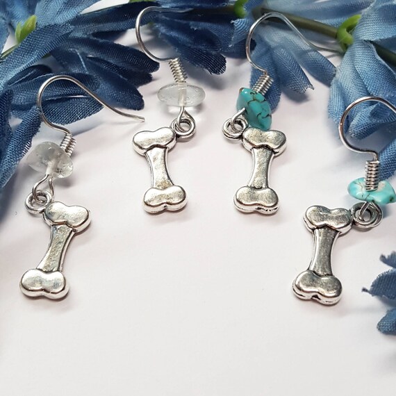 Dog Bone Earrings/ Bone Earrings/ Dog Lover Earrings/ Dog Etsy