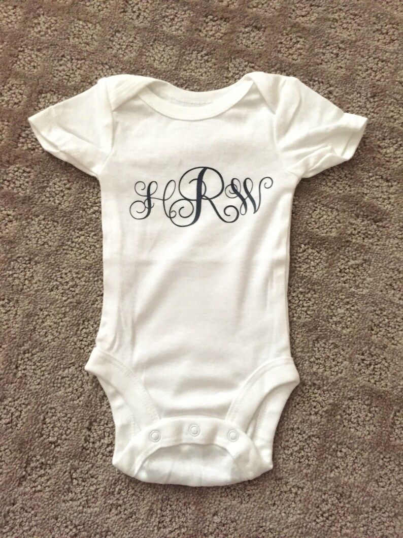 monogrammed onesie