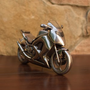 Motorcycle Suzuki RX metal Stainless steel sculpture motorcycle exclusive collection